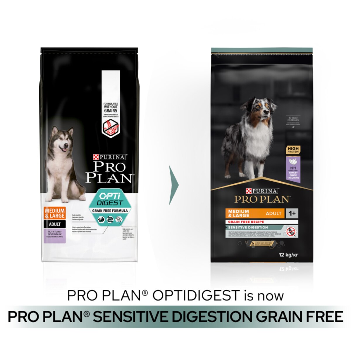 Pro Plan Grain Free Sensitive Digestion Turkey Dry Dog Food - 12kg_1